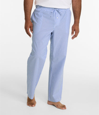 L.L.Bean Men's Bean's Poplin Sleep Pants Blue Tide