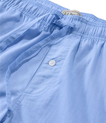 L.L.Bean Men's Bean's Poplin Sleep Pants Blue Tide