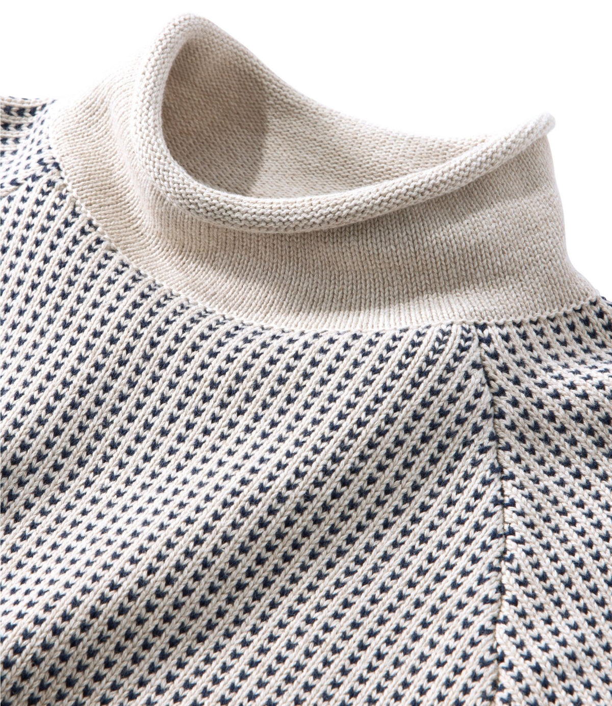 L.L.Bean Men's The Original Double L® Rollneck Sweater, Bird's-Eye Oatmeal Birdseye