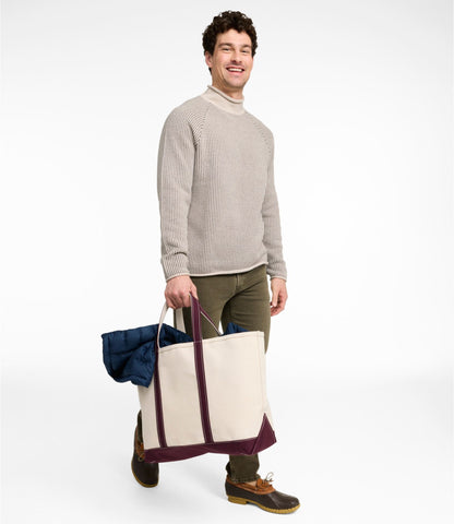 L.L.Bean Men's The Original Double L® Rollneck Sweater, Bird's-Eye Oatmeal Birdseye