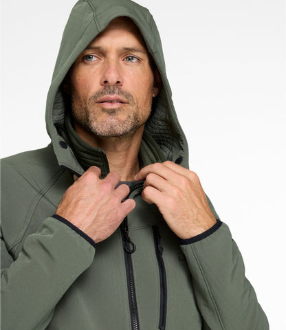 L.L.Bean Men's STORMEGA™ Softshell Hoodie Thyme