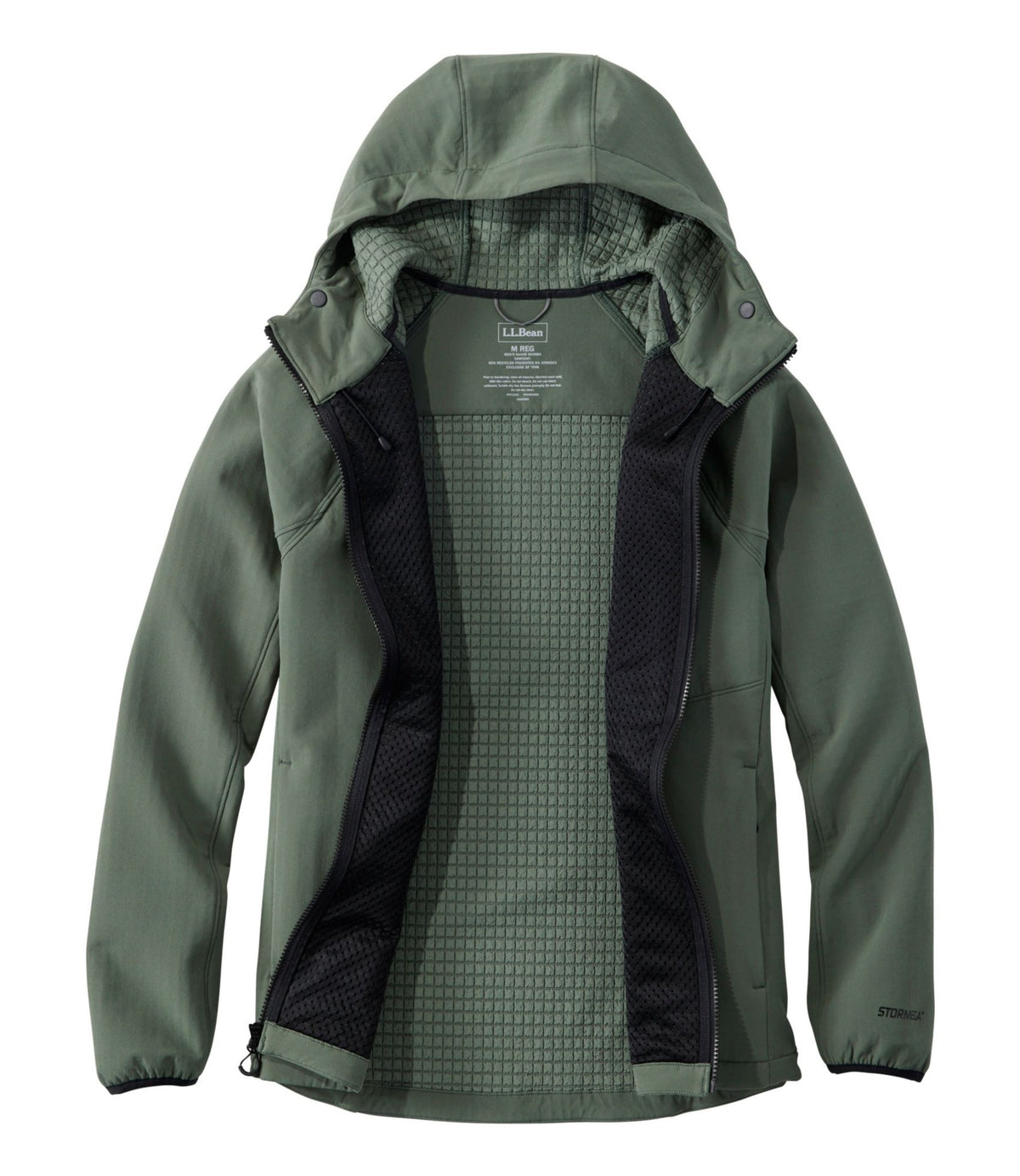 L.L.Bean Men's STORMEGA™ Softshell Hoodie Thyme