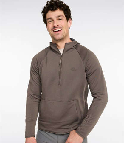 L.L.Bean Men's VentureTek 1/4 Zip Hoodie Dark Cinder
