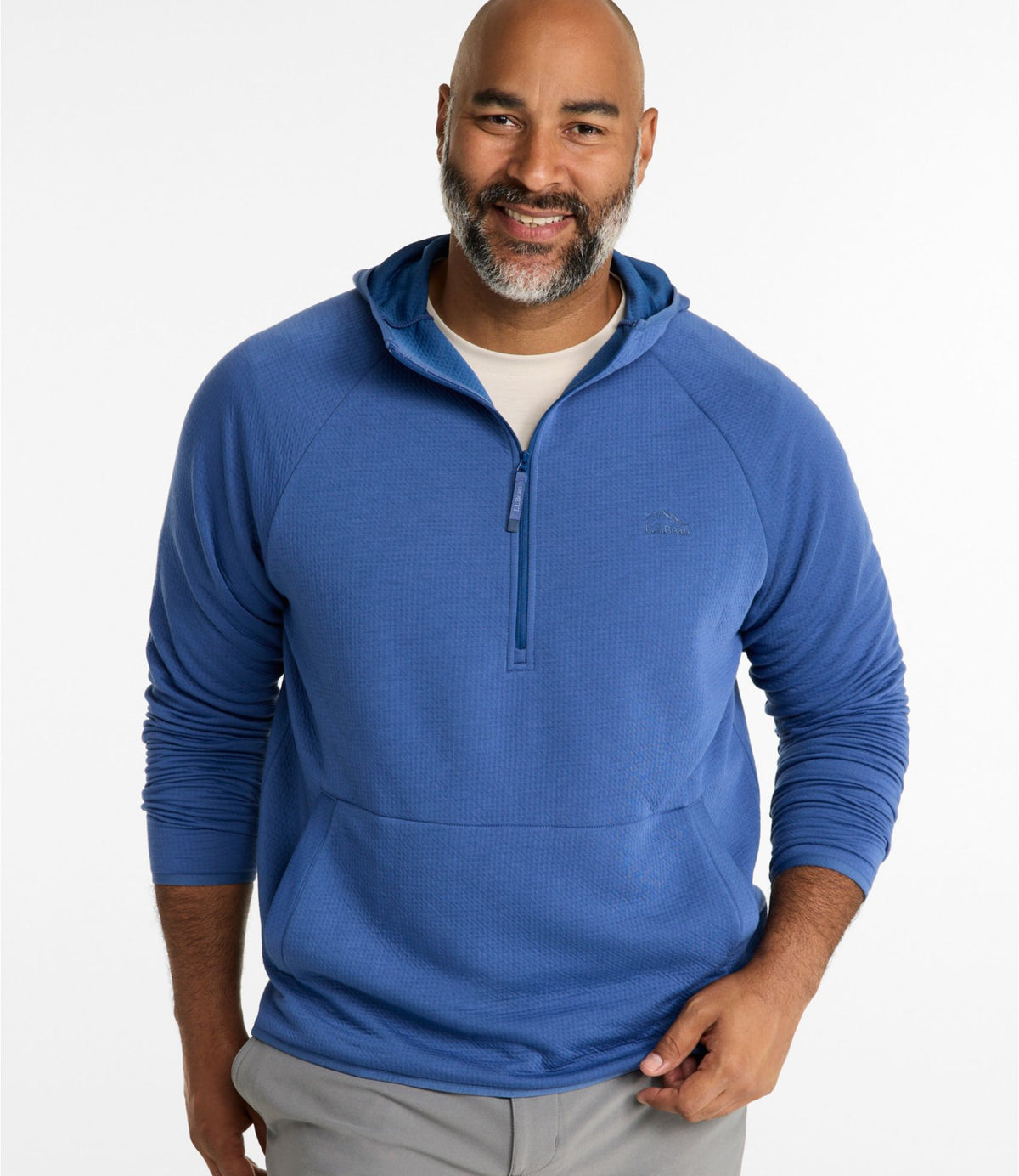 L.L.Bean Men's VentureTek 1/4 Zip Hoodie Dark Cinder
