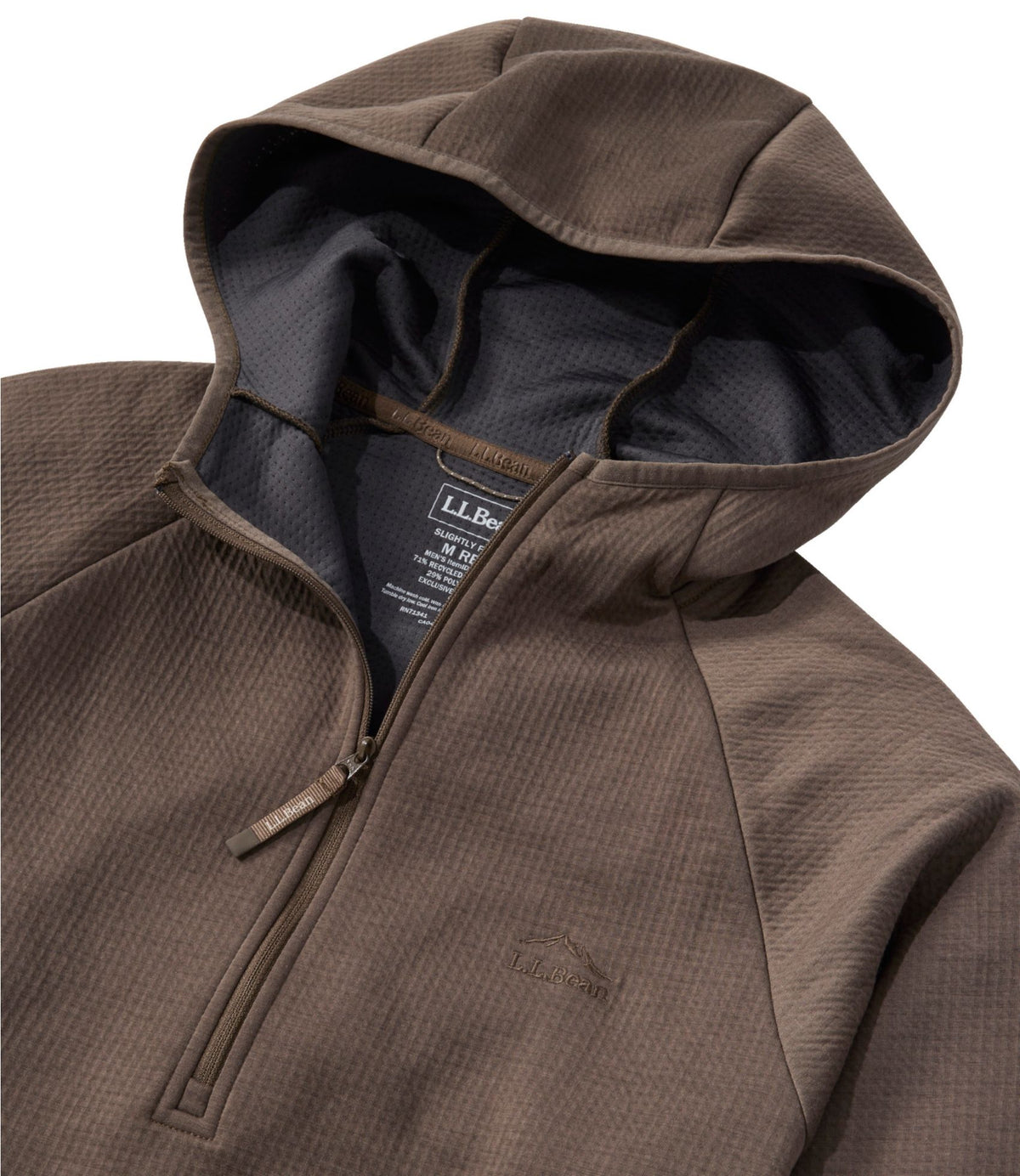 L.L.Bean Men's VentureTek 1/4 Zip Hoodie Dark Cinder
