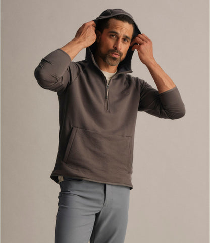 L.L.Bean Men's VentureTek 1/4 Zip Hoodie Dark Cinder