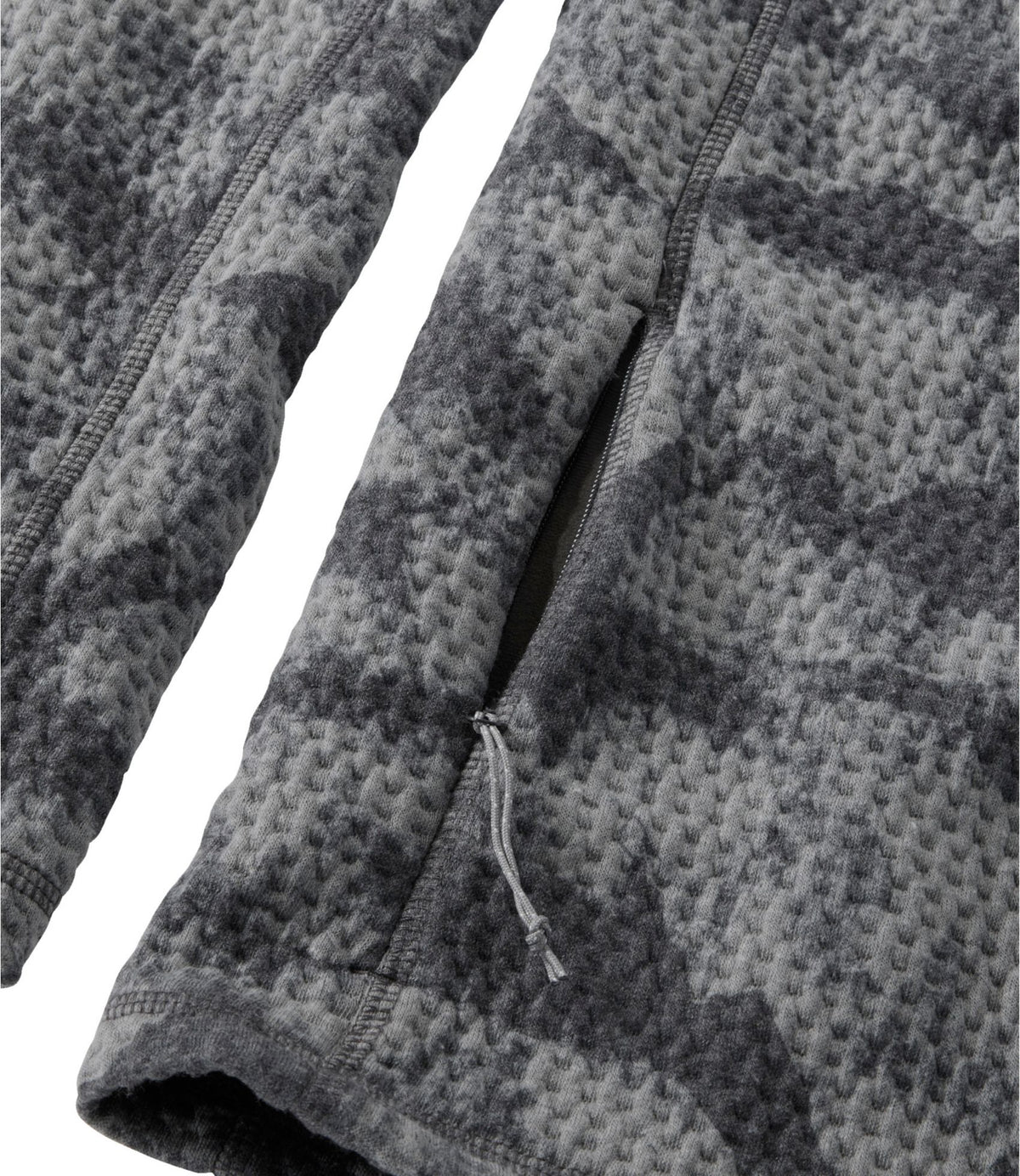 L.L.Bean Men's Ridgeknit Pullover, Quarter-Zip Print Black Caps