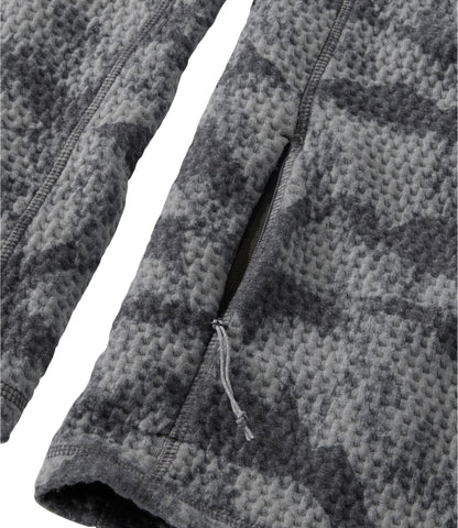 L.L.Bean Men's Ridgeknit Pullover, Quarter-Zip Print Black Caps