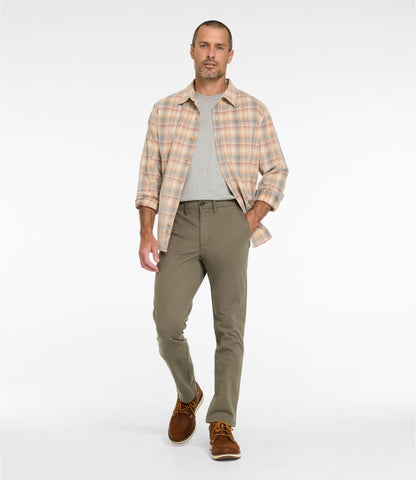 L.L.Bean Men's Sunwashed Khaki Pants, Slim Fit Carbon Navy