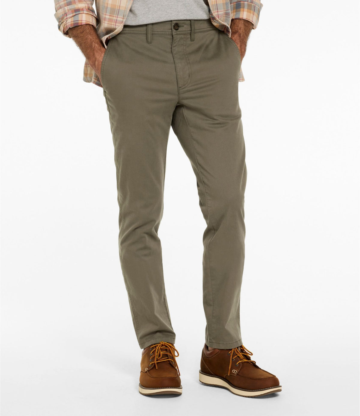 L.L.Bean Men's Sunwashed Khaki Pants, Slim Fit Carbon Navy