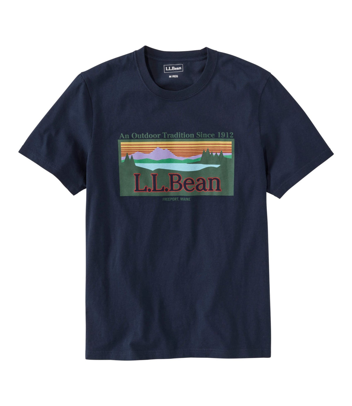L.L.Bean Men's Mountain Classic Tee, Short-Sleeve Classic Navy