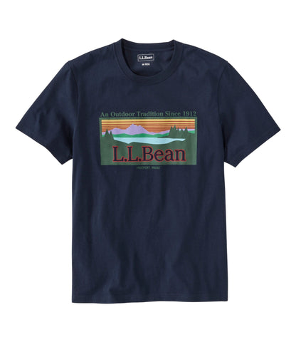 L.L.Bean Men's Mountain Classic Tee, Short-Sleeve Classic Navy