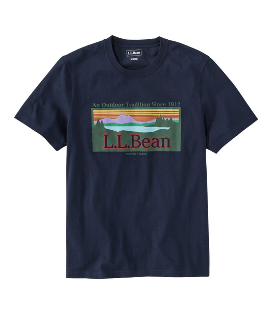 L.L.Bean Men's Mountain Classic Tee, Short-Sleeve Classic Navy