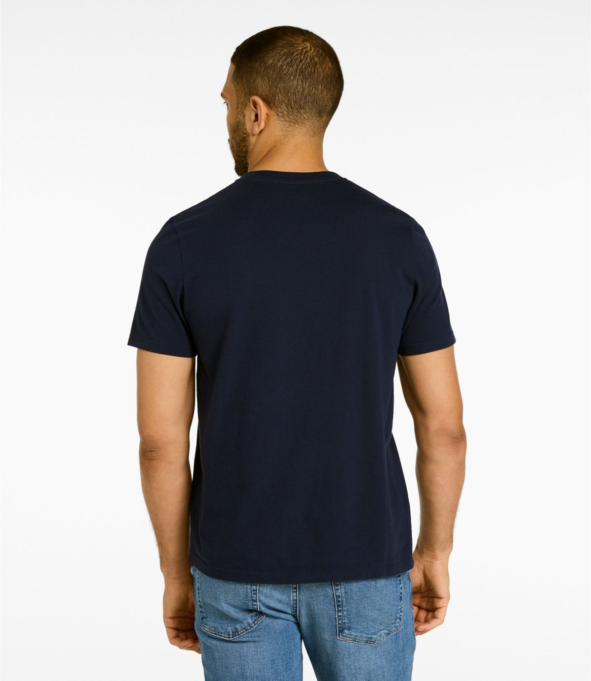 L.L.Bean Men's Mountain Classic Tee, Short-Sleeve Classic Navy