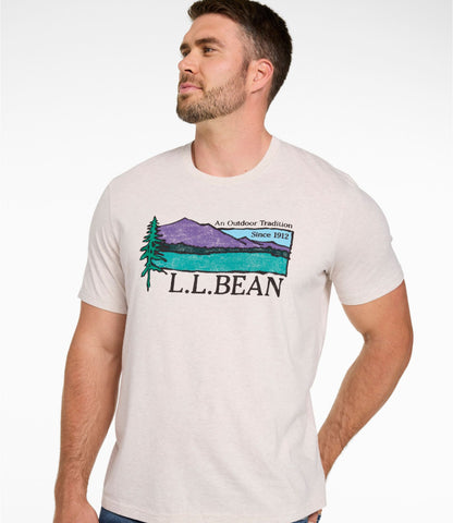 L.L.Bean Men's Mountain Classic Tee, Short-Sleeve Classic Navy