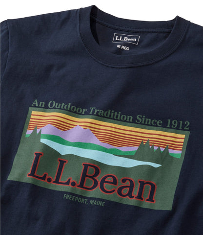 L.L.Bean Men's Mountain Classic Tee, Short-Sleeve Classic Navy