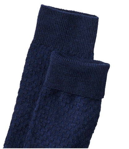 L.L.Bean Men's Smartwool Everyday Basketweave Crew Socks Deep Navy