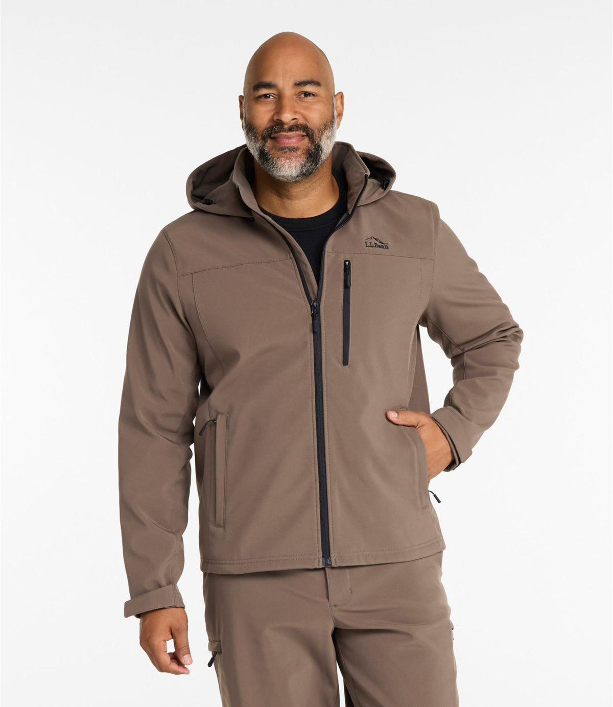 L.L.Bean Men's Hunter's Pathfinder Softshell Jacket Dark Cinder