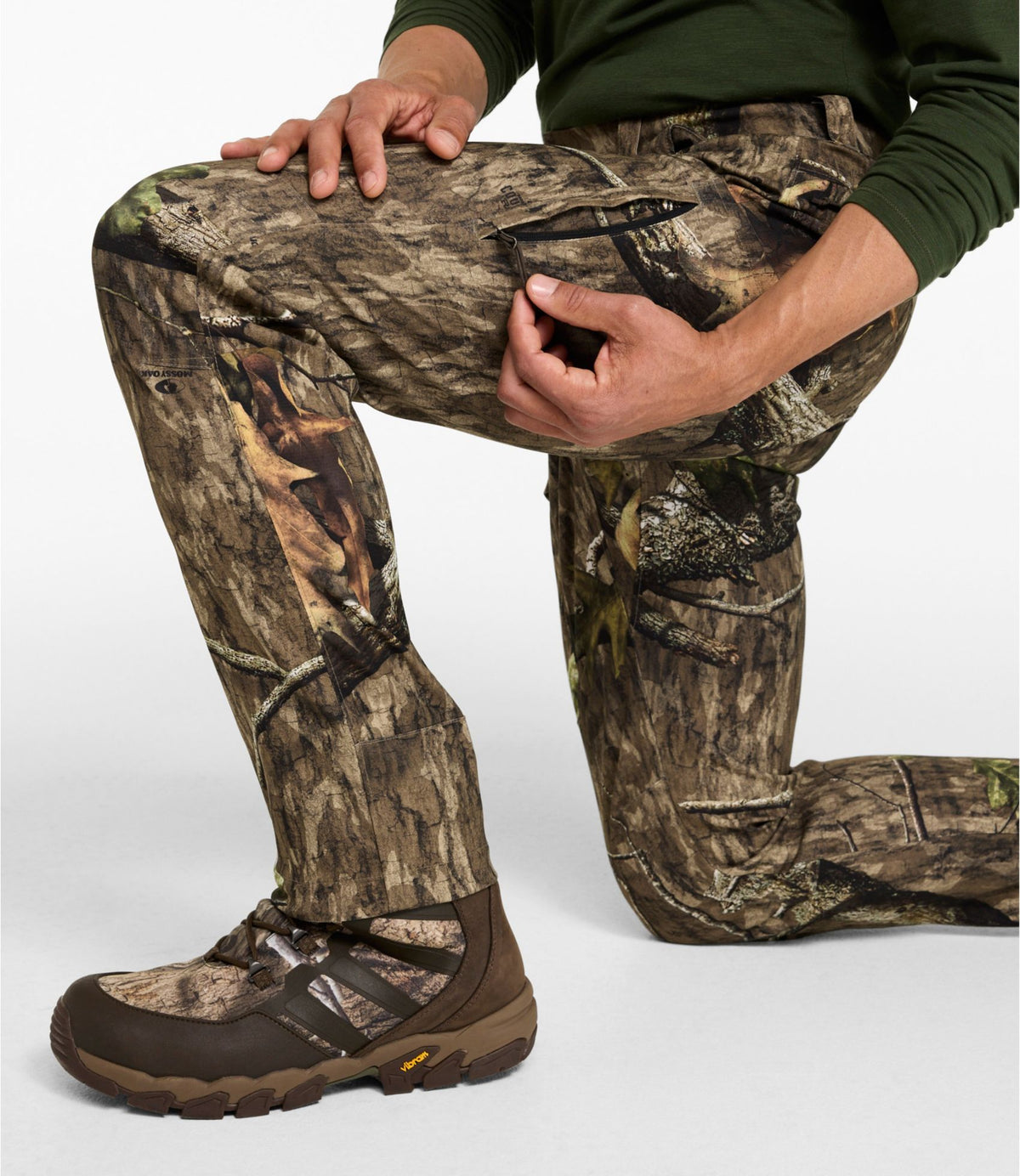 L.L.Bean Men's Hunter's Pathfinder Field Pants with No Fly Zone, Camo Mossy Oak Country Roots