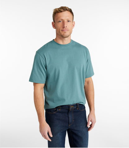 L.L.Bean Men's Carefree Unshrinkable Tee, Traditional Fit Short-Sleeve Soft Spruce