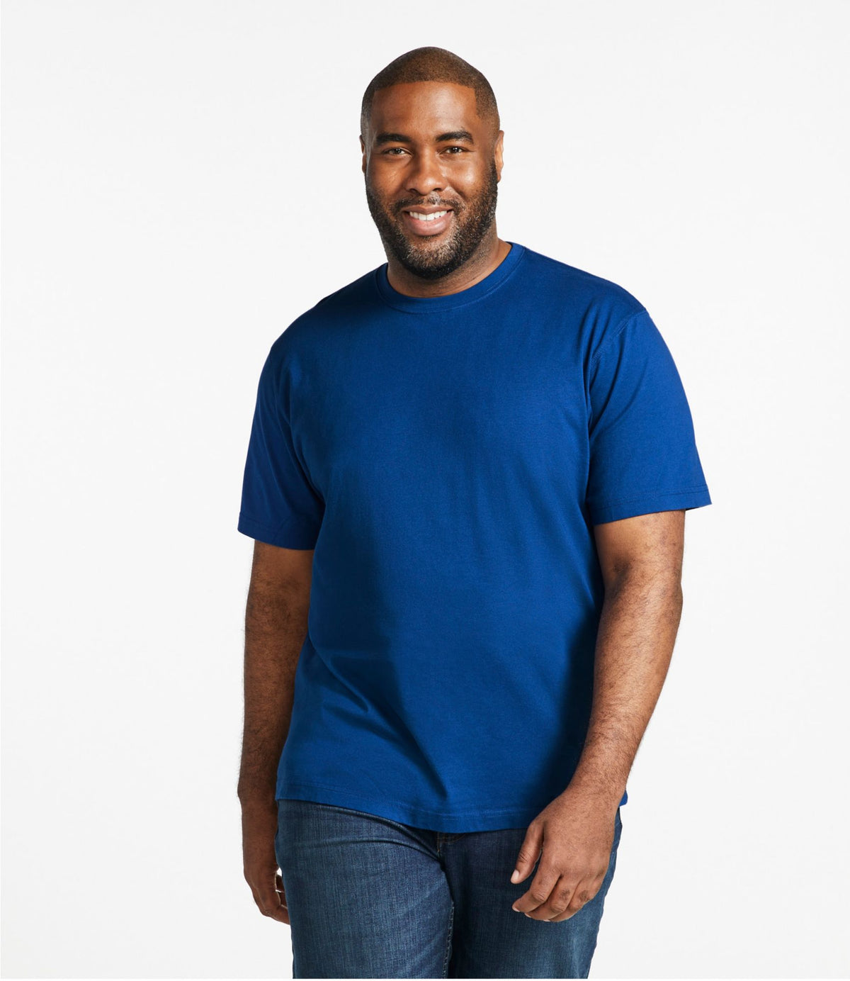 L.L.Bean Men's Carefree Unshrinkable Tee, Traditional Fit Short-Sleeve Soft Spruce