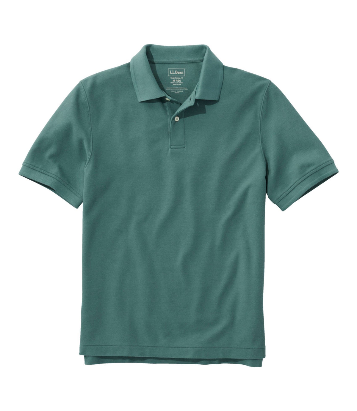 L.L.Bean Men's Premium Double L® Polo, Banded Short-Sleeve Without Pocket Juniper