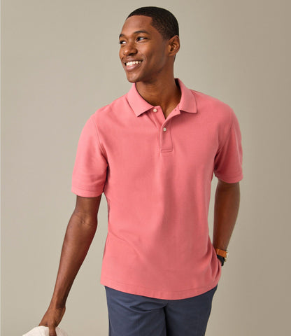 L.L.Bean Men's Premium Double L® Polo, Banded Short-Sleeve Without Pocket Juniper