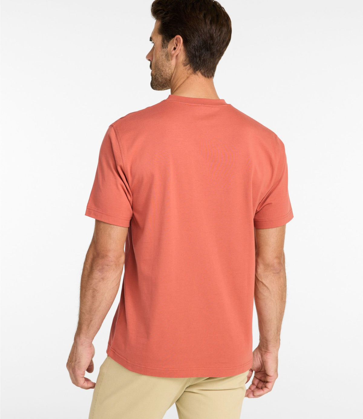 L.L.Bean Men's Carefree Unshrinkable Tee, Traditional Fit, Henley Charcoal Heather