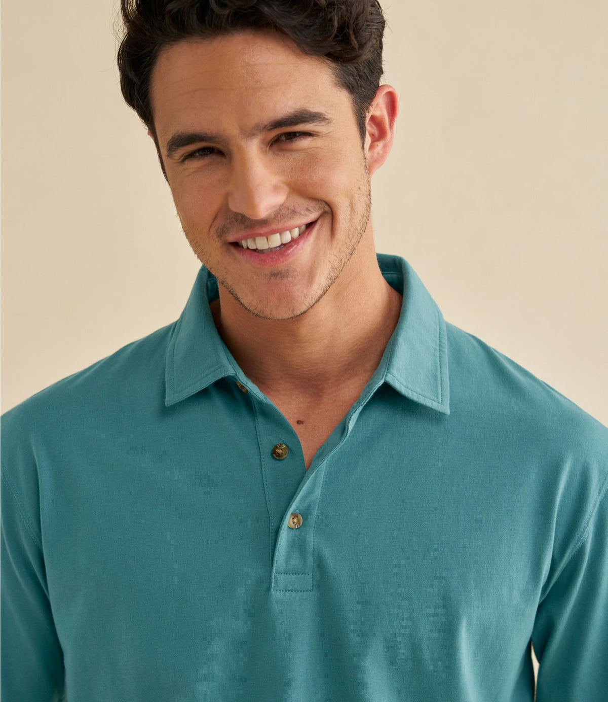 L.L.Bean Men's Carefree Unshrinkable Polo, Short-Sleeve, Without Pocket Delta Blue