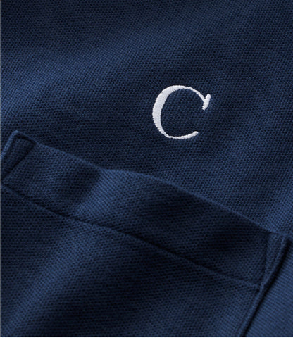 L.L.Bean Men's Premium Double L® Polo, Hemmed Short-Sleeve with Pocket Atlantic Blue