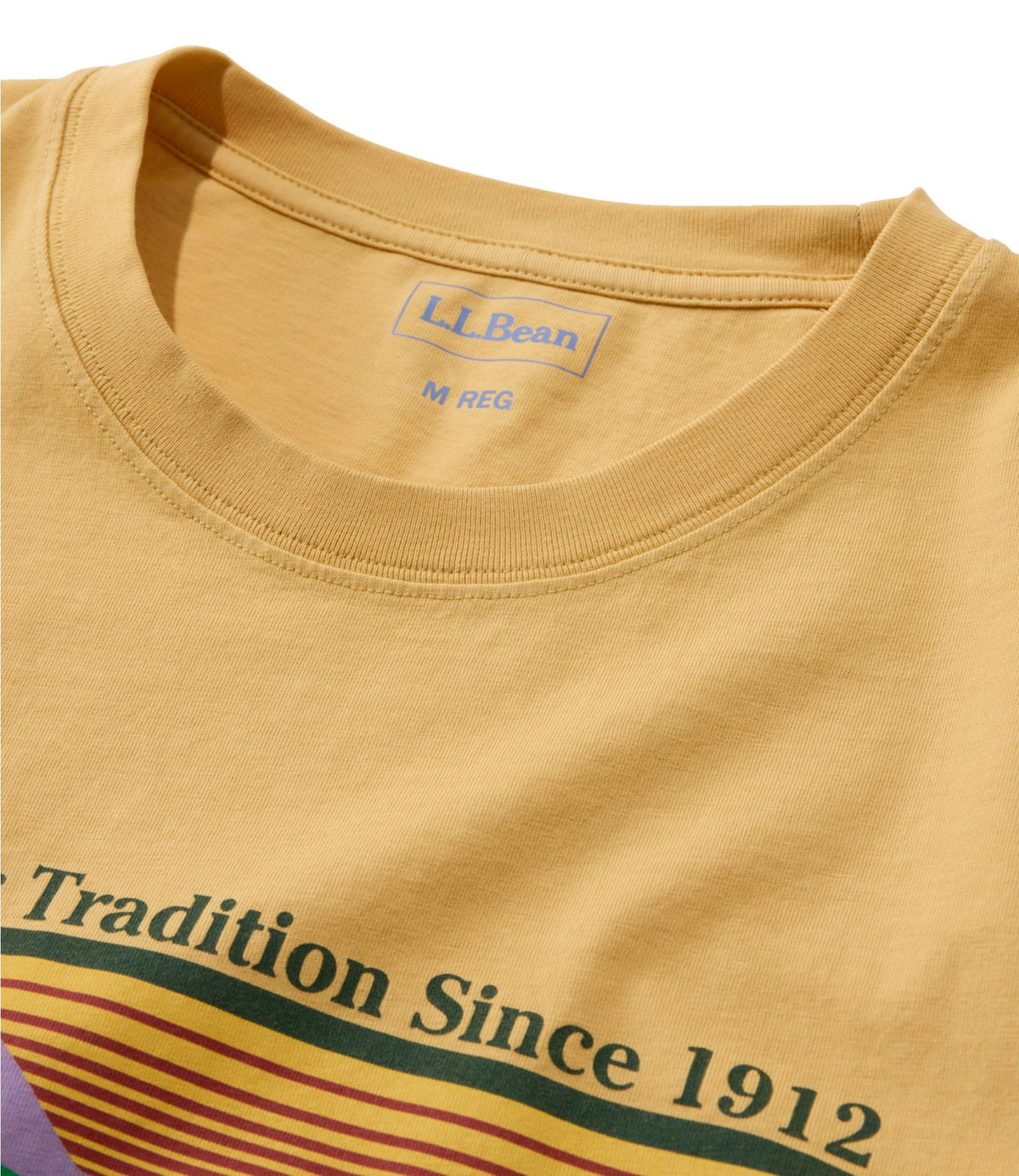 L.L.Bean Men's Sunwashed Tee, Short-Sleeve, Graphic Classic Navy Logo