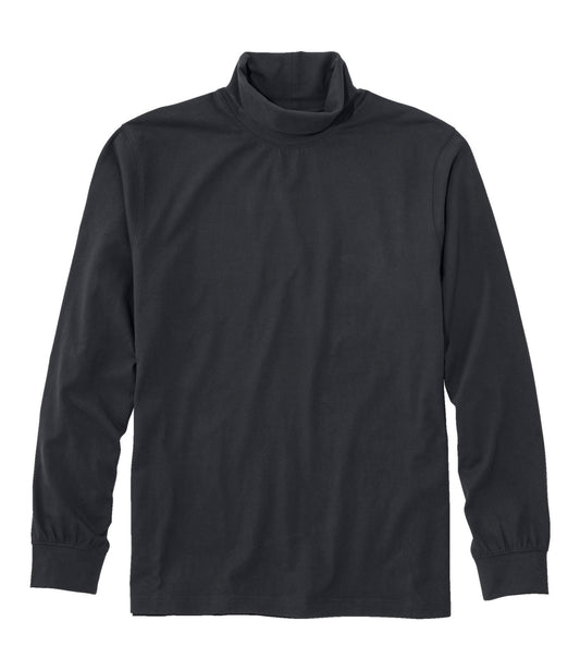 L.L.Bean Men's Carefree Unshrinkable Turtleneck Black