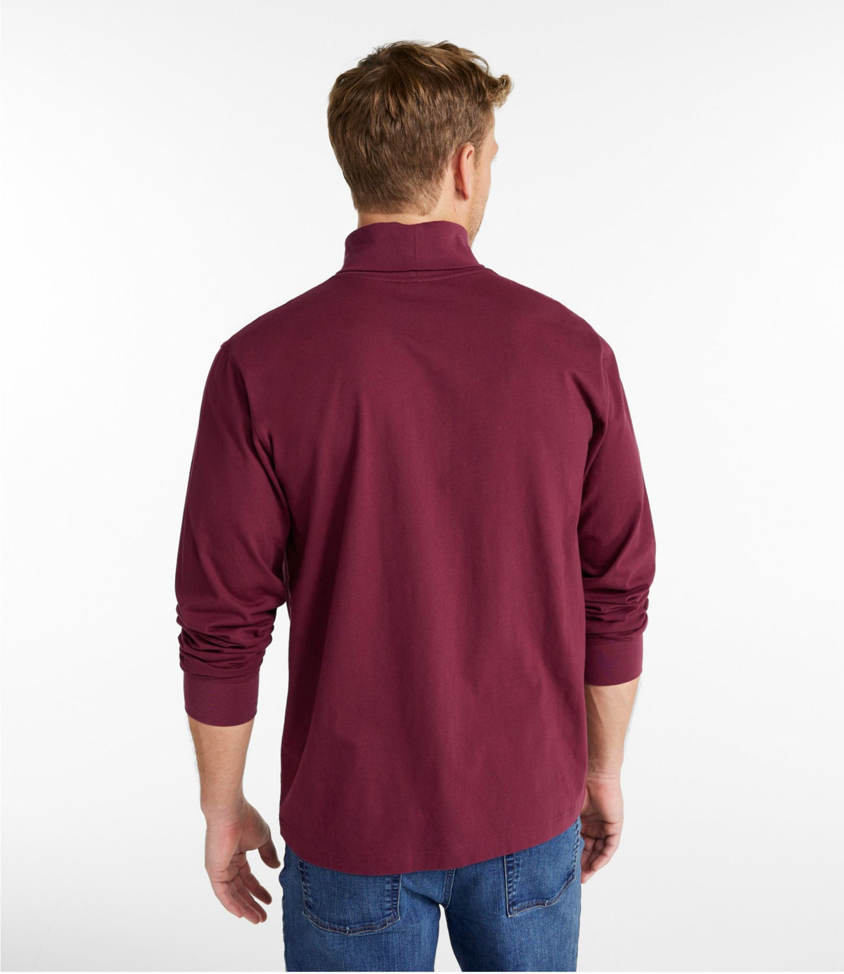 L.L.Bean Men's Carefree Unshrinkable Turtleneck Black