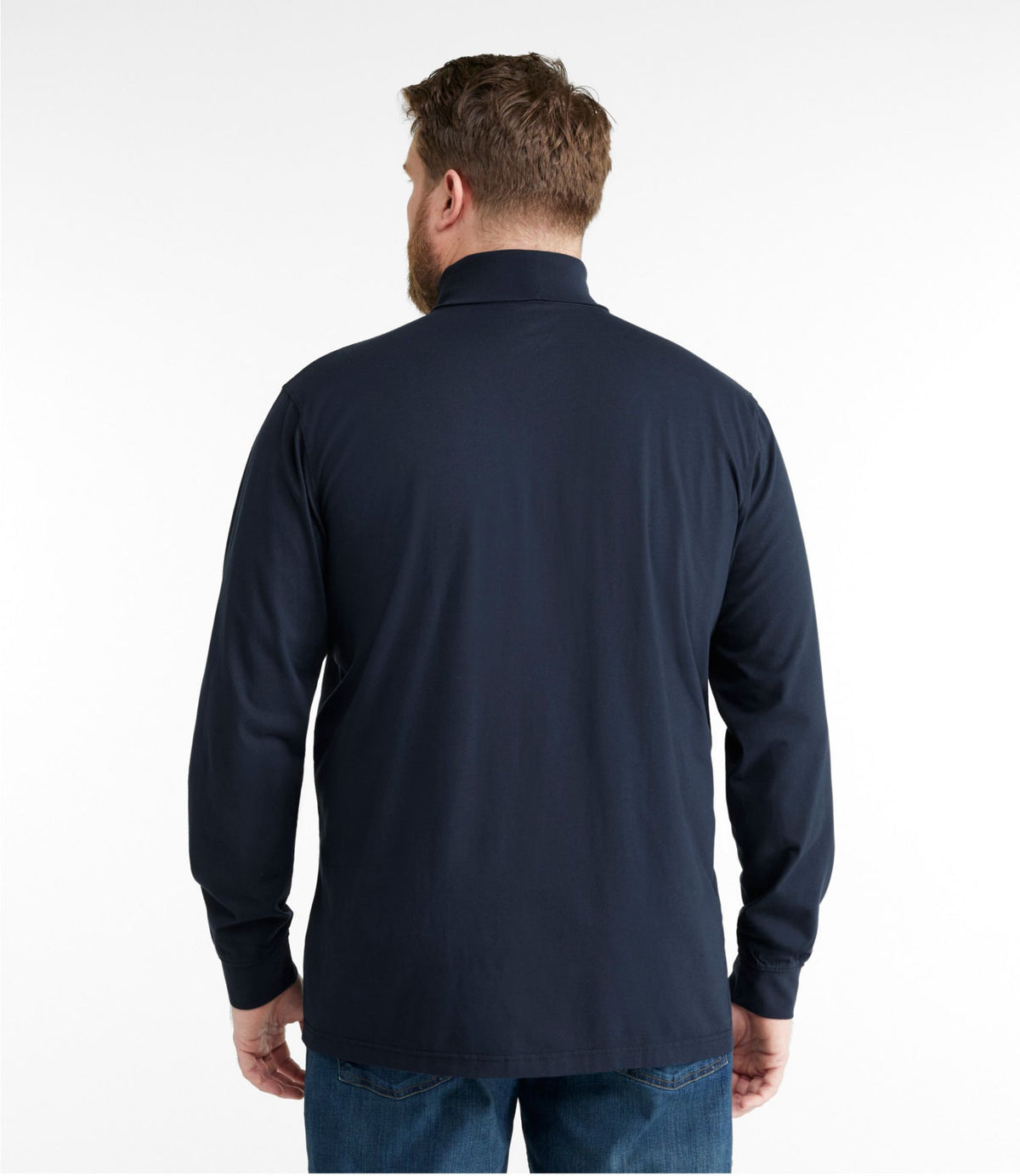 L.L.Bean Men's Carefree Unshrinkable Turtleneck Black