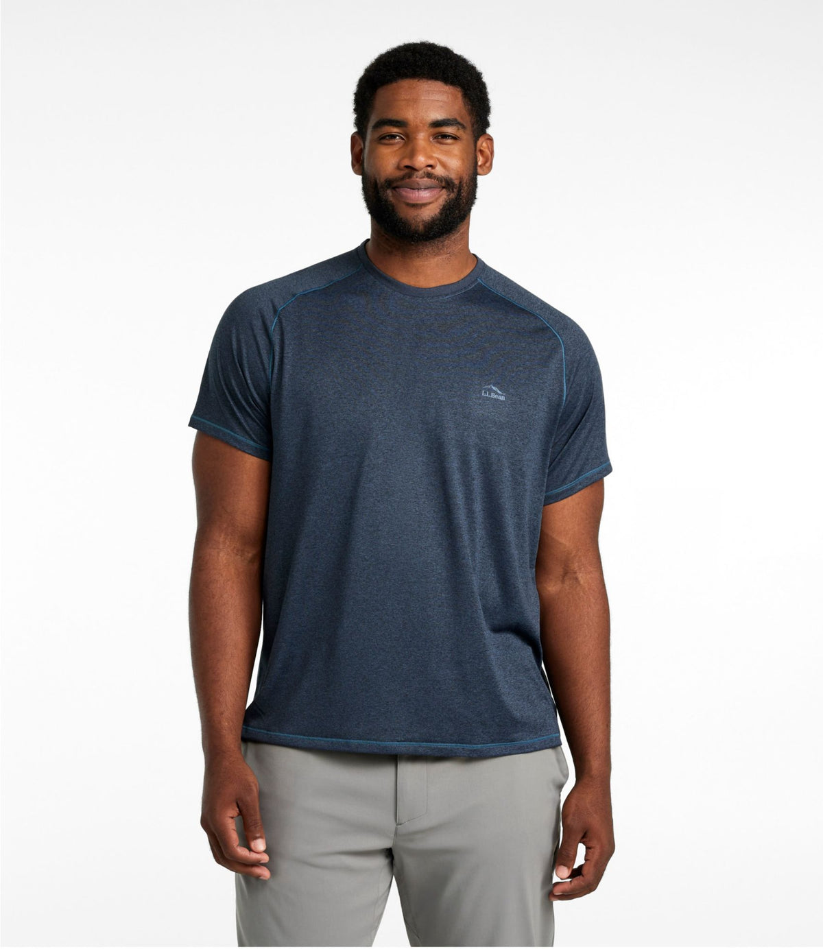 L.L.Bean Men's Bean's Access Trail Tee Carbon Navy