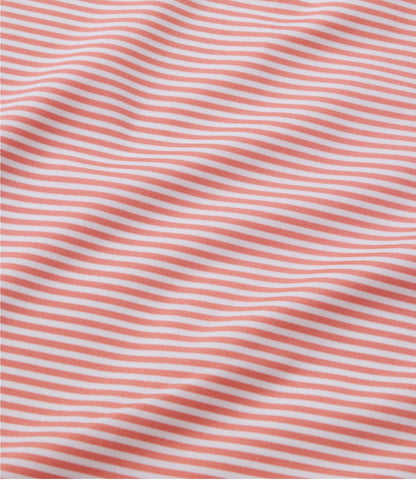 L.L.Bean Men's Comfort Stretch Performance® Party Polo, Slightly Fitted, Short-Sleeve, Stripe Clear Water