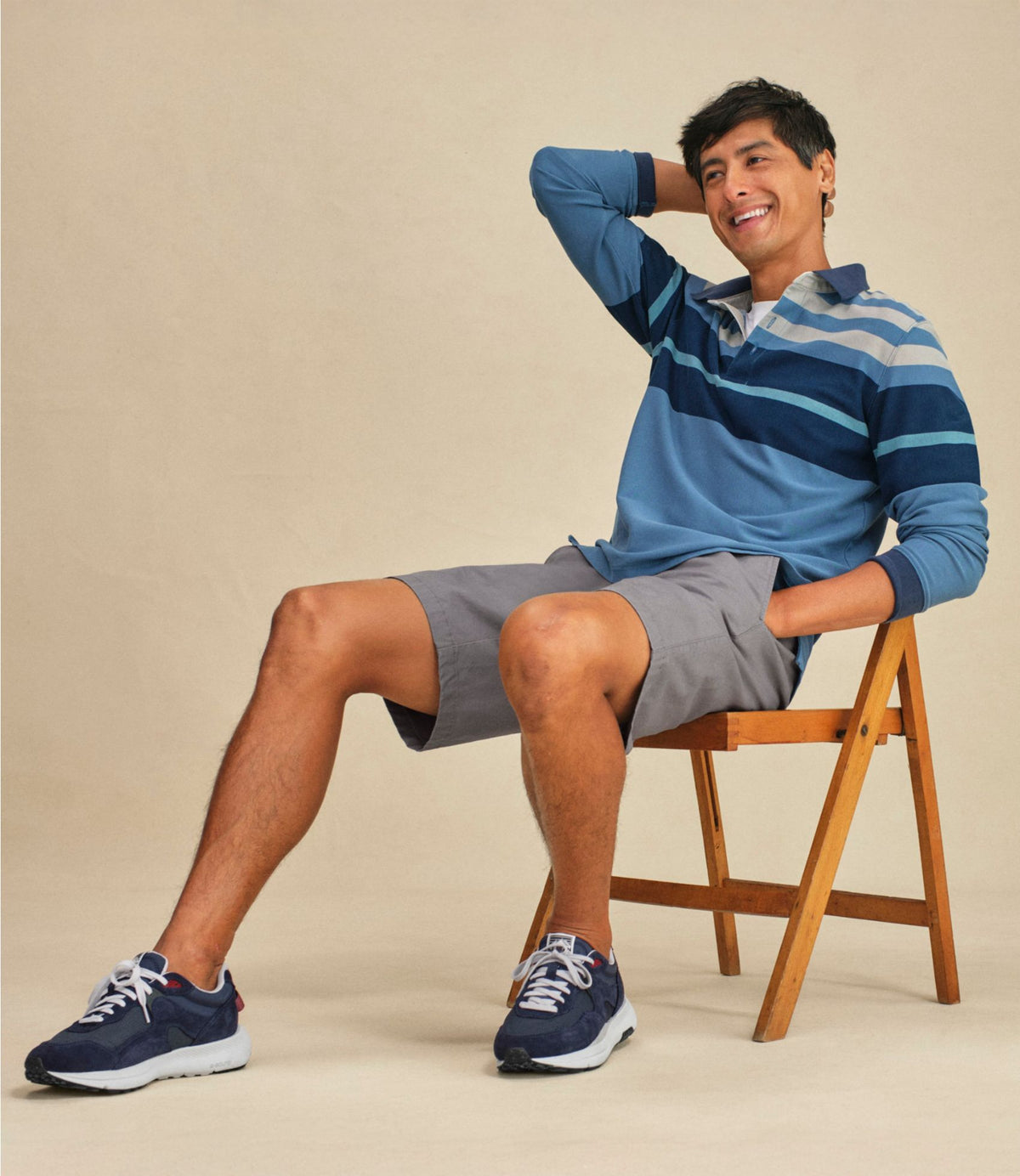 L.L.Bean Men's Casco Bay Rugged Polo, Long-Sleeve, Stripe Deepest Green Stripe