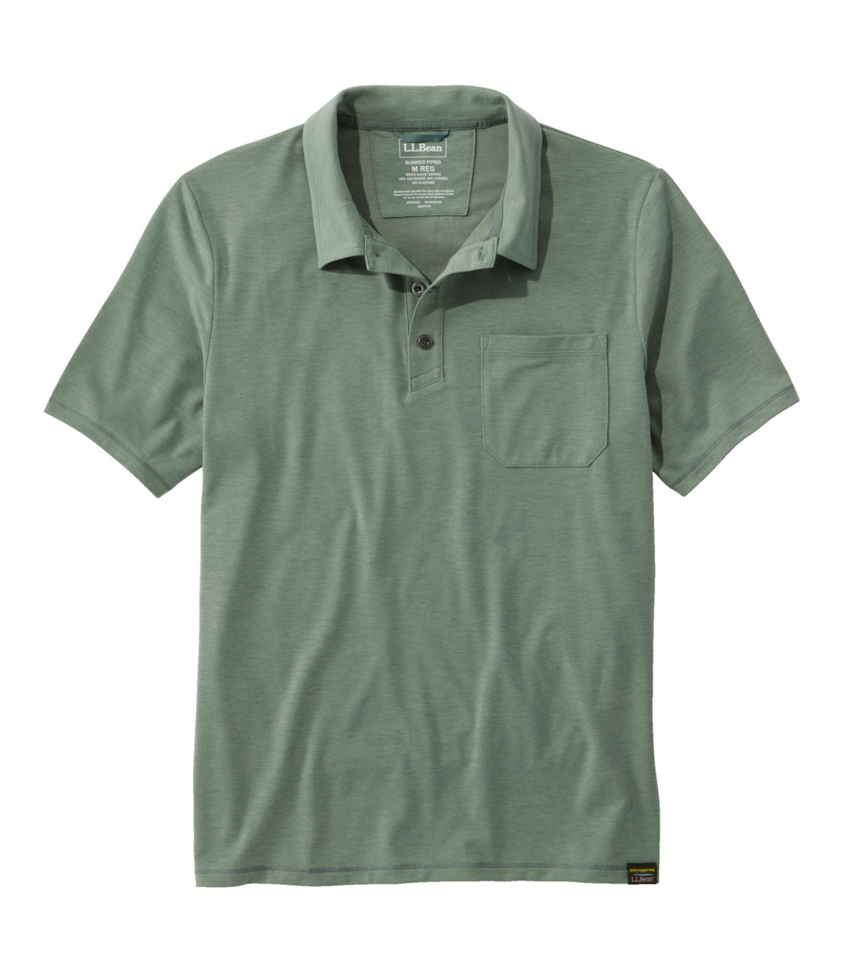 L.L.Bean Men's Everyday SunSmart® Polo 2.0, Short-Sleeve Sea Green