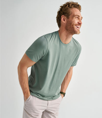 L.L.Bean Men's Comfort Stretch Performance® Pima Tee, Short-Sleeve Without Pocket