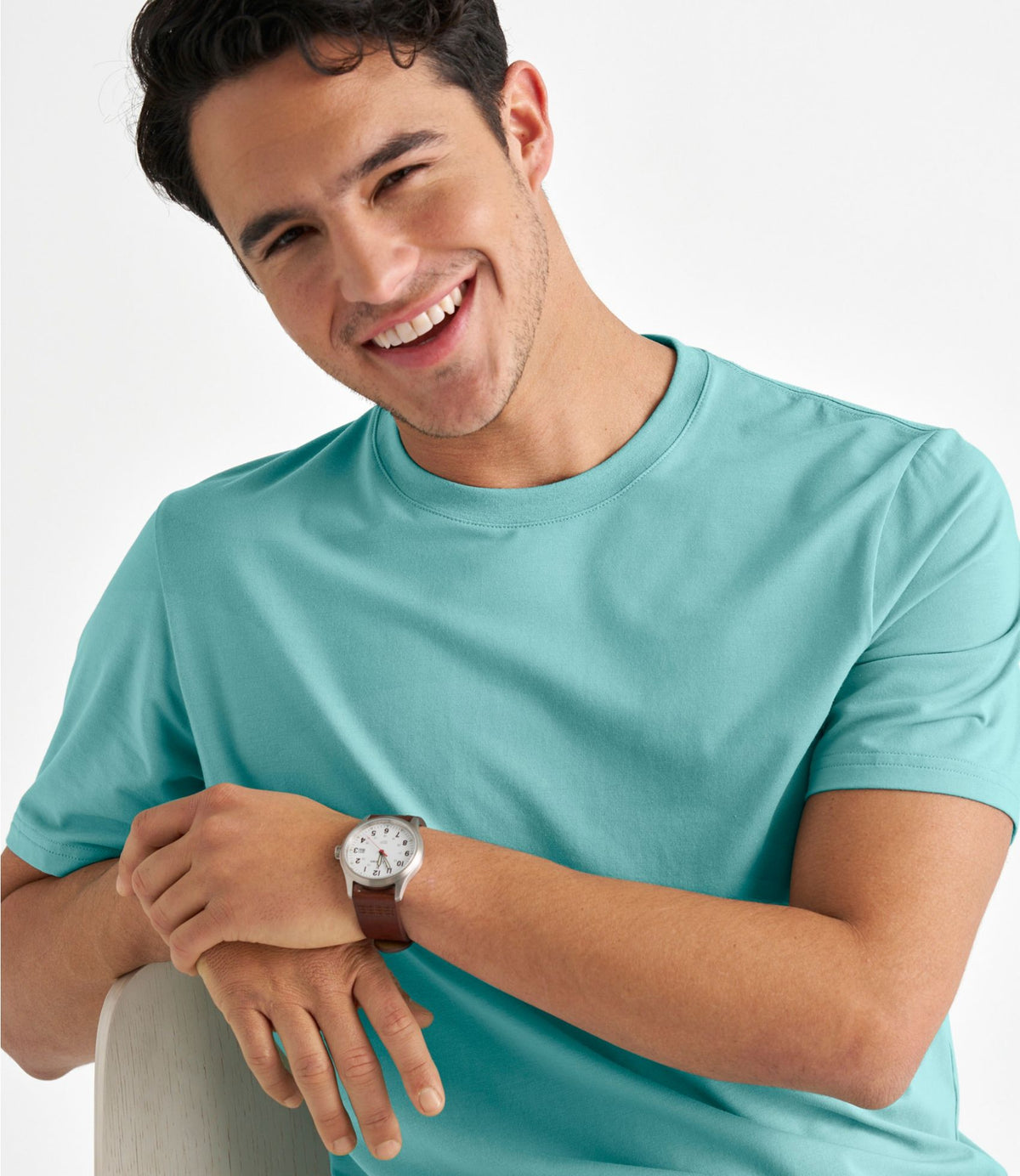 L.L.Bean Men's Comfort Stretch Performance® Pima Tee, Short-Sleeve Without Pocket