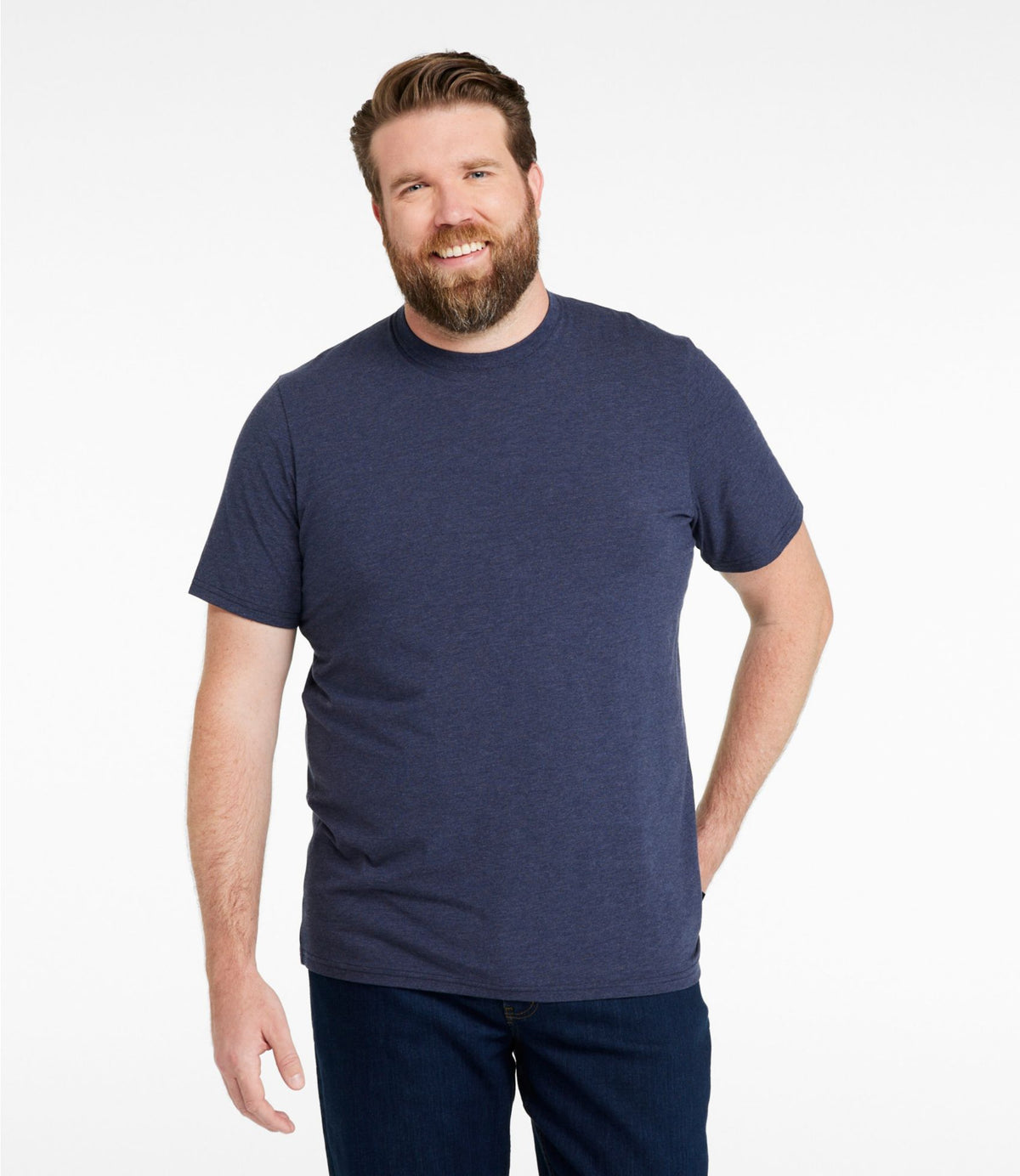 L.L.Bean Men's Comfort Stretch Performance® Pima Tee, Short-Sleeve Without Pocket