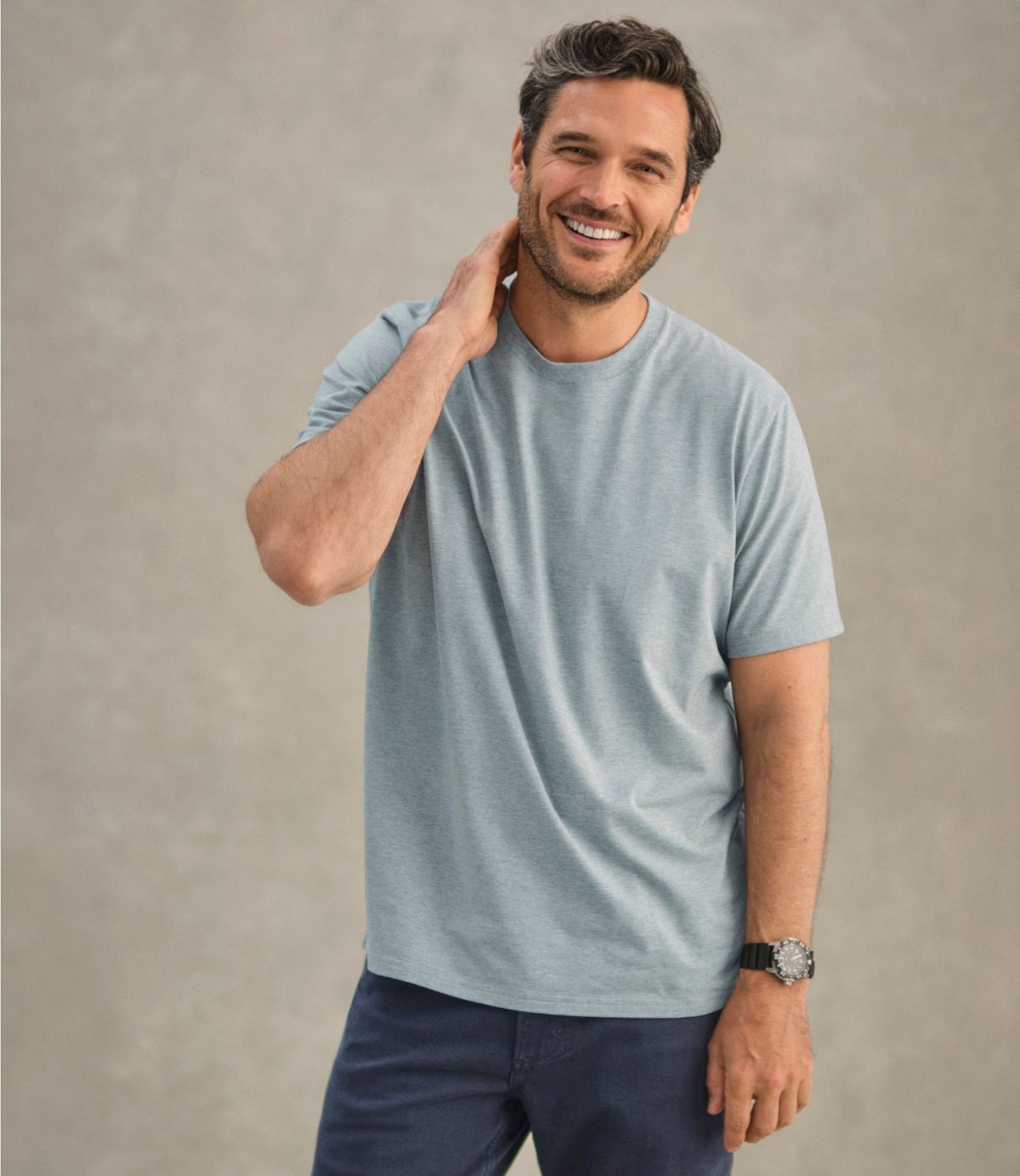 L.L.Bean Men's Comfort Stretch Performance® Pima Tee, Short-Sleeve Without Pocket