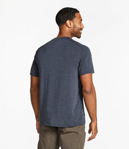 L.L.Bean Men's Everyday SunSmart® Tee, Short-Sleeve, Logo Dark Charcoal/Peakscape