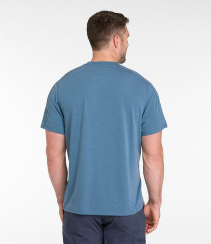L.L.Bean Men's Everyday SunSmart® Tee, Short-Sleeve, Logo Dark Charcoal/Peakscape