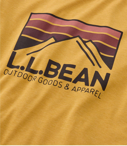 L.L.Bean Men's Everyday SunSmart® Tee, Short-Sleeve, Logo Dark Charcoal/Peakscape