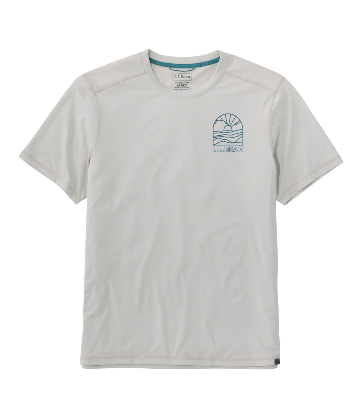 L.L.Bean Men's Bold Coast Lifestyle Tee, Short-Sleeve Graphic Pewter/Sunrise