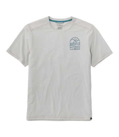 L.L.Bean Men's Bold Coast Lifestyle Tee, Short-Sleeve Graphic Pewter/Sunrise