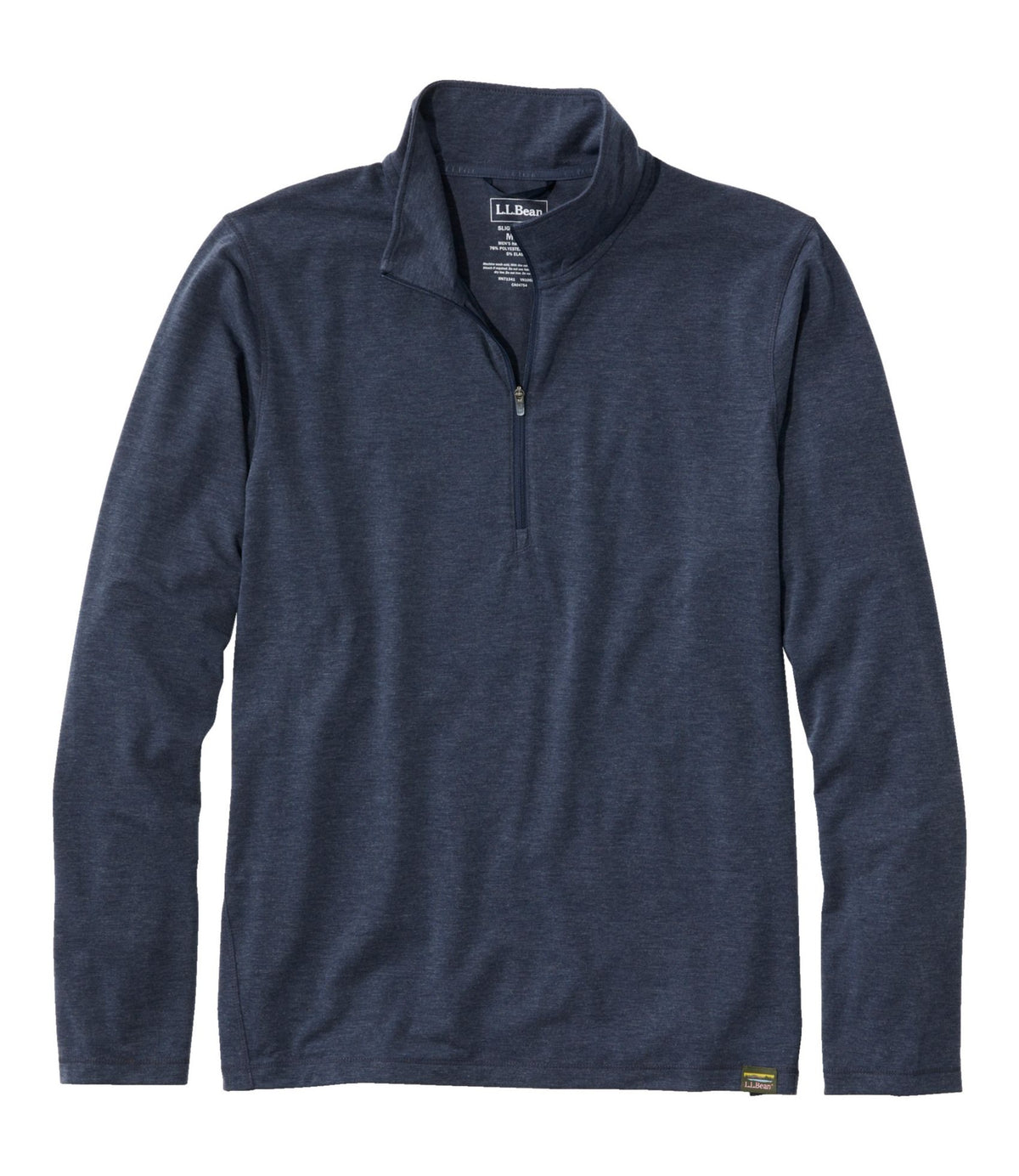 L.L.Bean Men's Everyday SunSmart® Tee, Long-Sleeve Quarter-Zip Carbon Navy