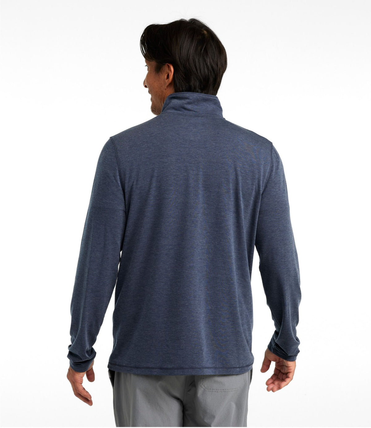 L.L.Bean Men's Everyday SunSmart® Tee, Long-Sleeve Quarter-Zip Carbon Navy