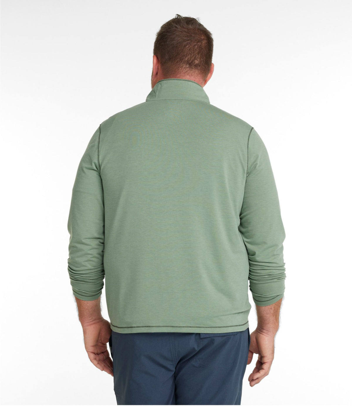 L.L.Bean Men's Everyday SunSmart® Tee, Long-Sleeve Quarter-Zip Carbon Navy
